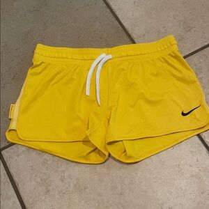 Nike Women's Bright Yellow Athletic Shorts